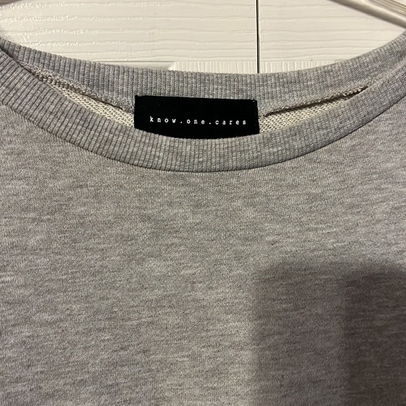 Know One Cares Metallic Sweatshirt Twofer Dress - Picture 4 of 10